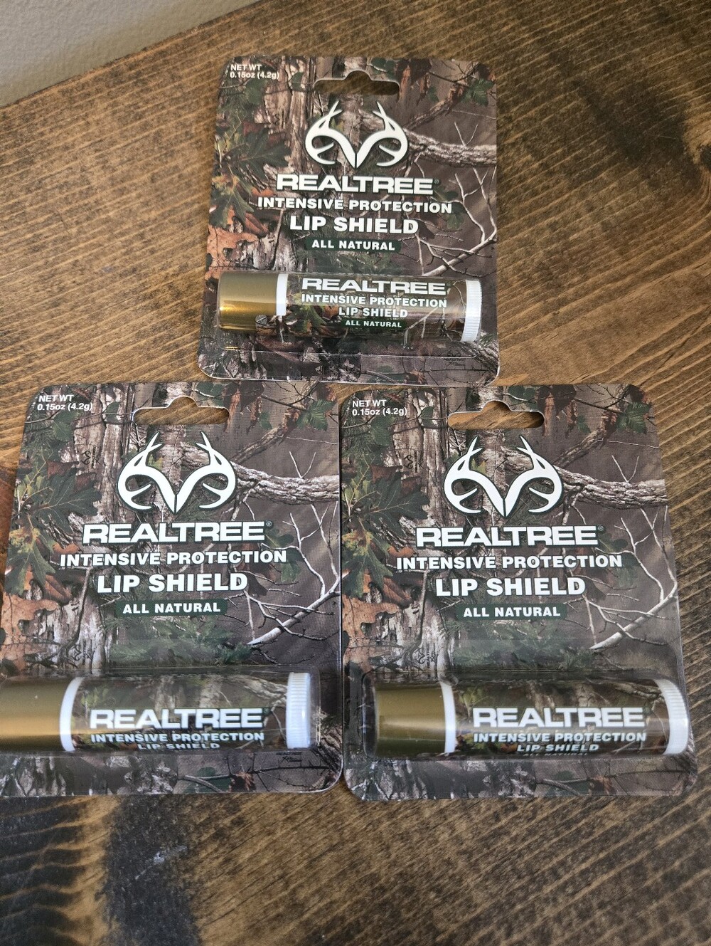 Set Of 3 Realtree Camouflage Lip Shield Balm